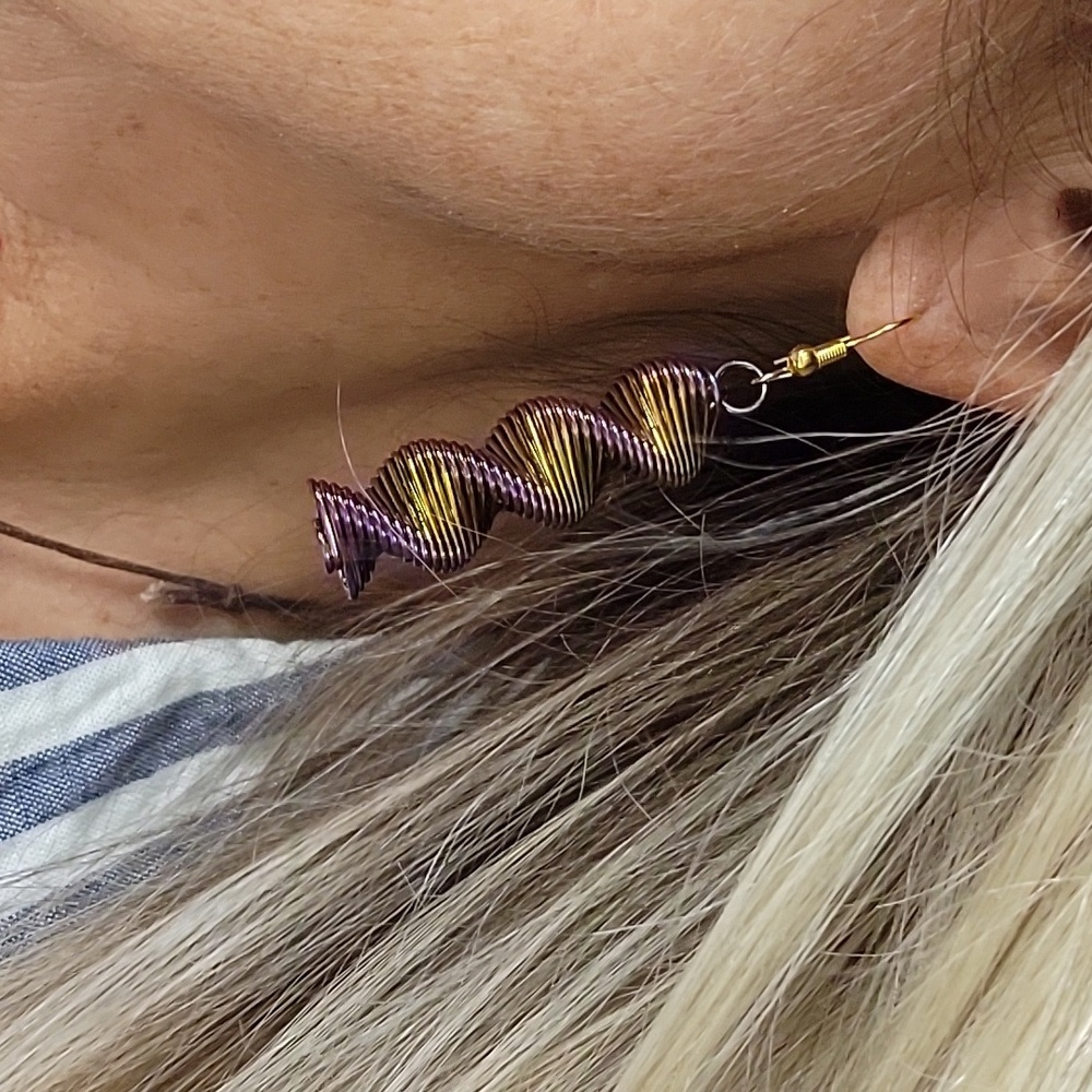 OILSLICK HELIX SPRING SPIRAL EARRING